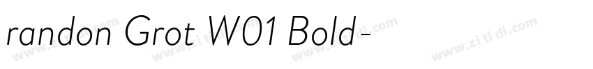 randon Grot W01 Bold字体转换